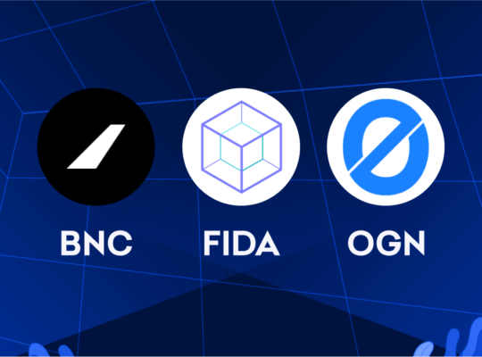 Торговля BNC, FIDA и OGN начинается сейчас для США и Калифорнии!